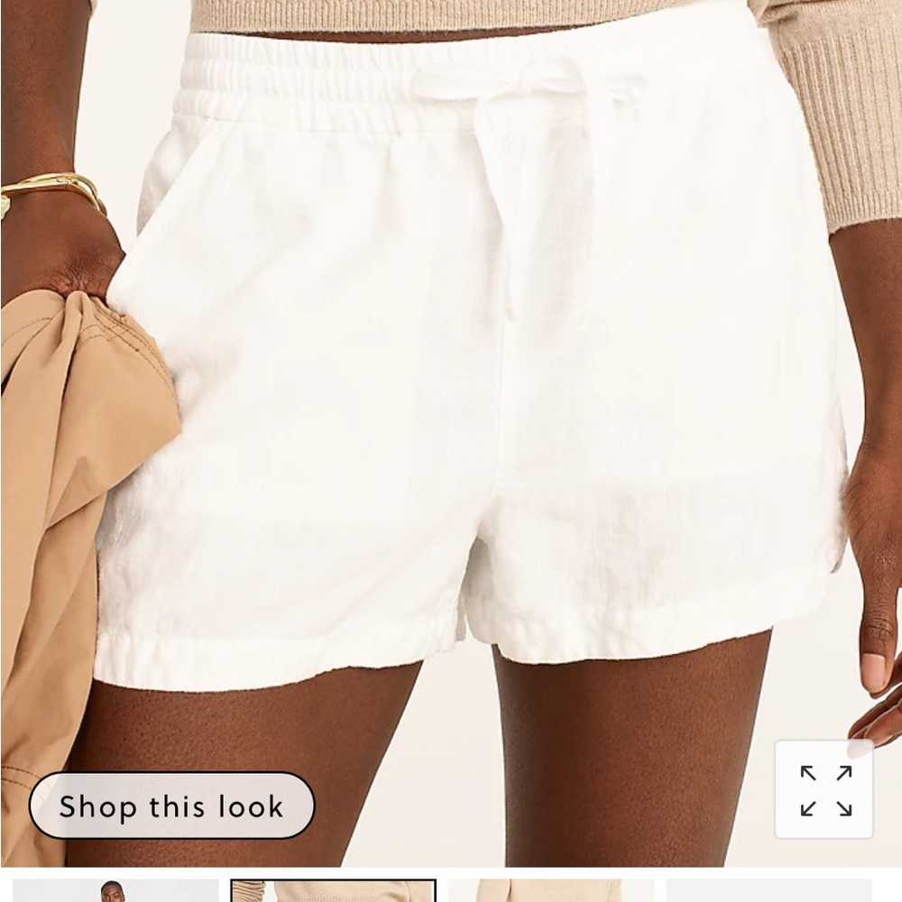 Jcrew White Seaside Shorts